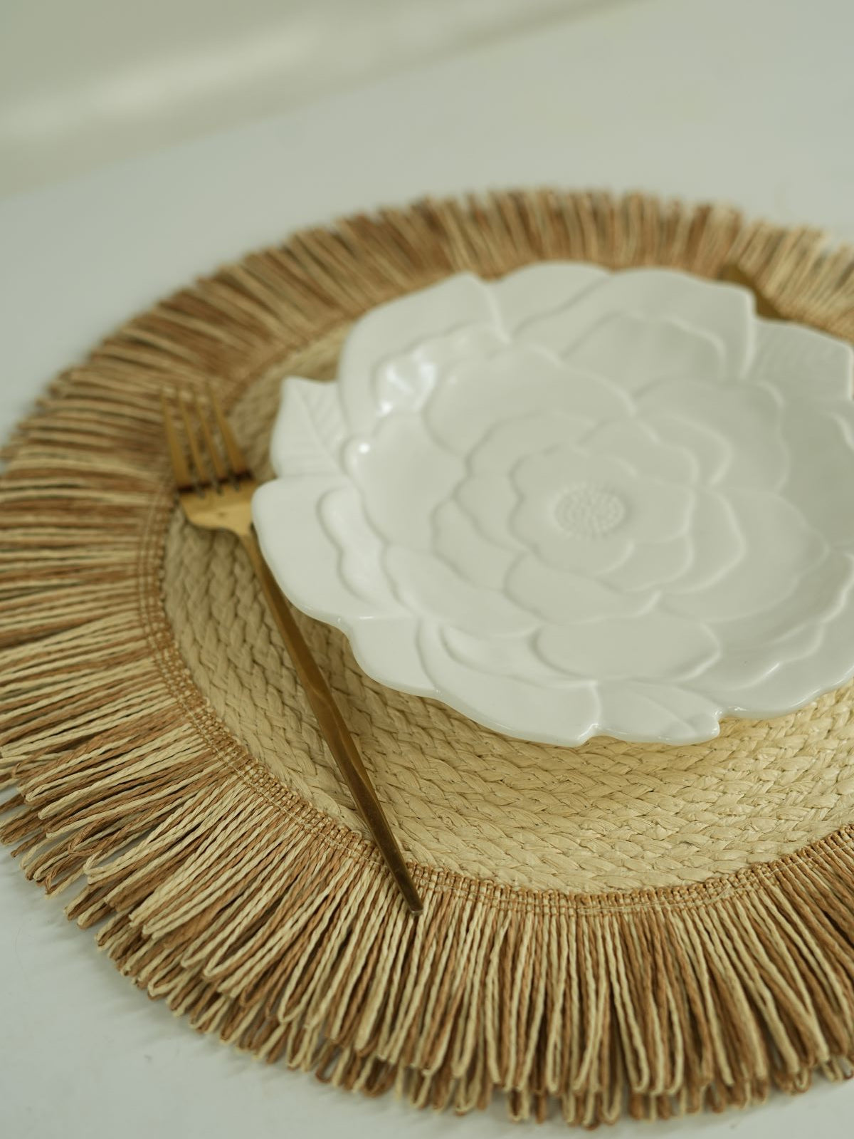 Set of 6 White Rose Bone China Saucers