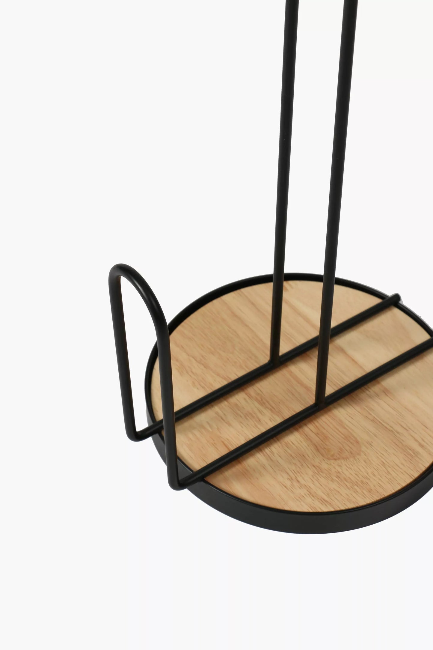 Metal and Wood Paper Towel Holder