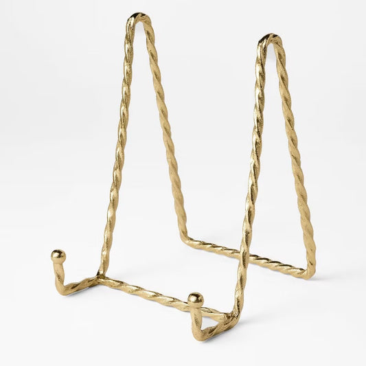 Twisted Brass Book/Frame Holder