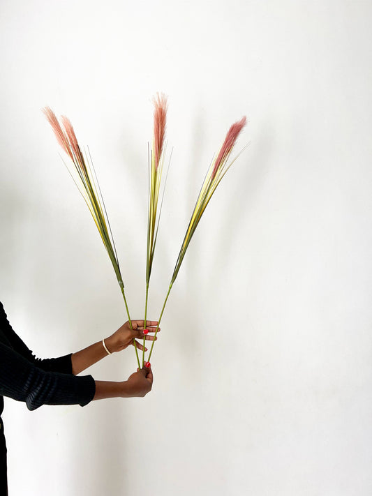 Set of 3 Faux Coloured Pampas Grass