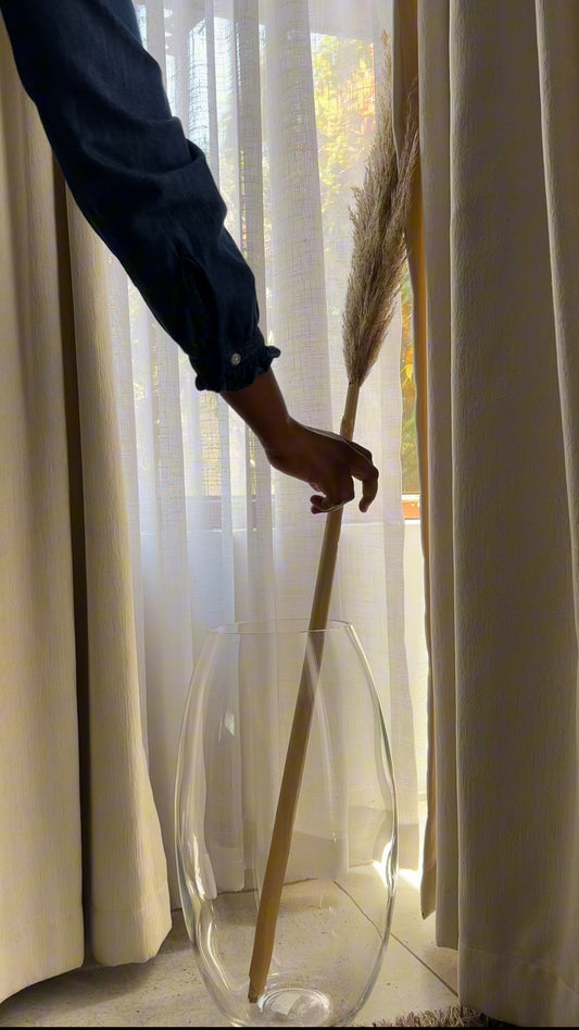 Clear Tall Floor Vase