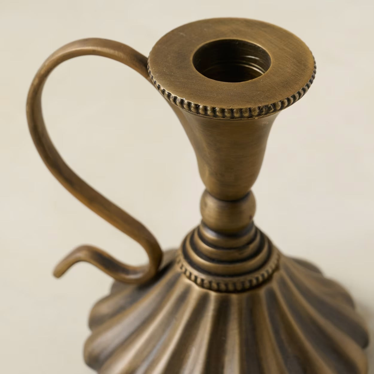 Antique Brass Taper Holder
