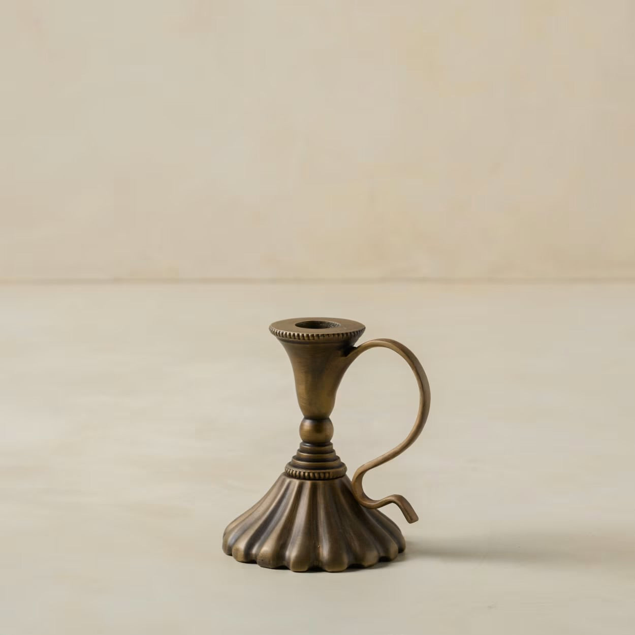 Antique Brass Taper Holder